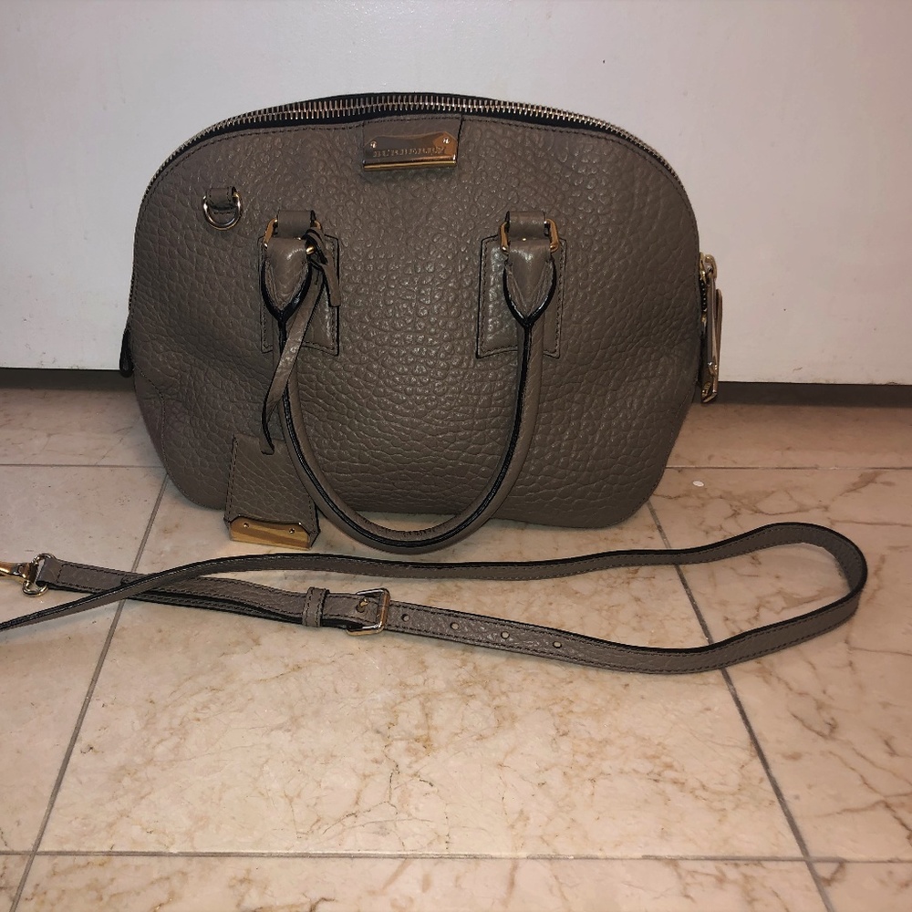 Grey/Nude Burberry Medium Sized Leather Purse